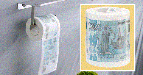Bin rubleli tuvalet kağıdına yasak